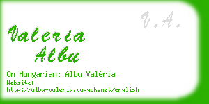 valeria albu business card