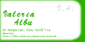 valeria albu business card